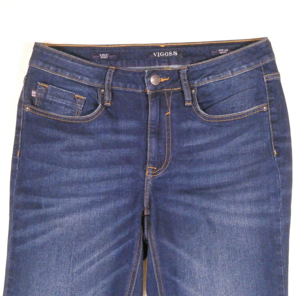 Vigoss Marley Skinny Jeans Size 29 Dark Wash Cropped Mid Rise - Picture 3 of 10